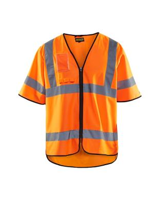 Varselväst med ärm klass 3 orange strl S/M