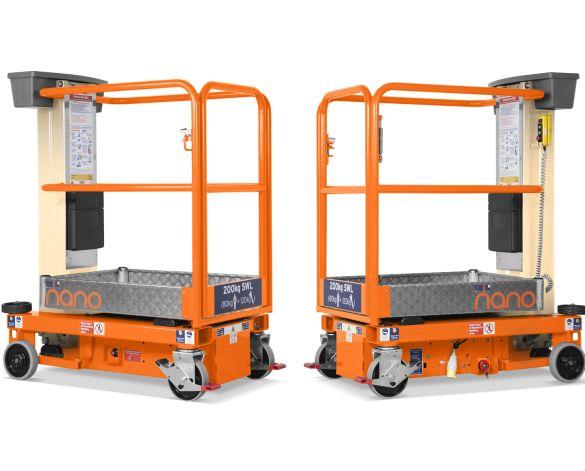 Pelarlift, manuell framdrivning, el-lyft