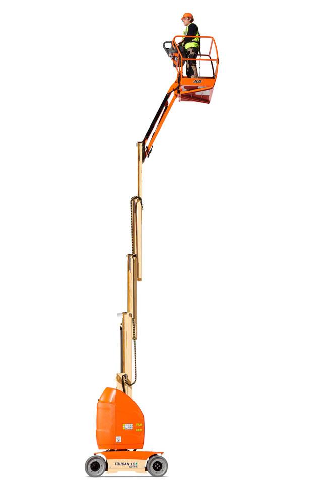 Pelarlift med jibb, el, plattformshöjd < 9 m