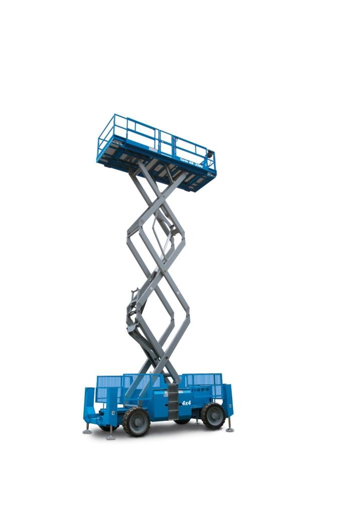 Saxlift, diesel, stödben, plattformshöjd < 9 m