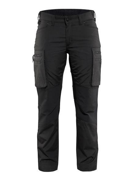 Servicebyxa med stretch dam svart strl C36